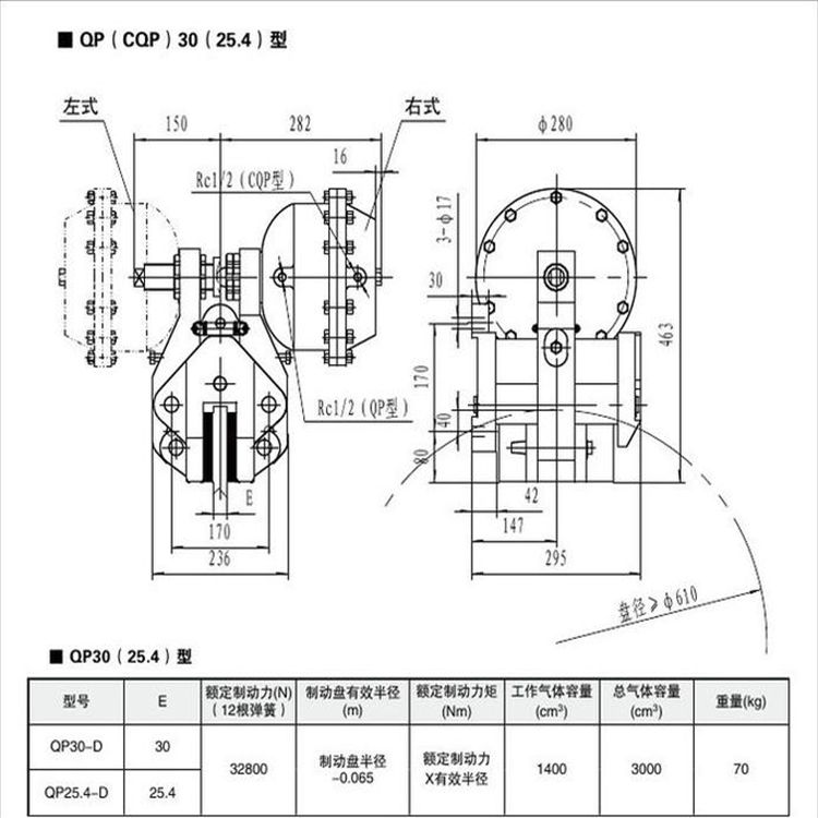 濟(jì)南氣動(dòng)鉗盤(pán)式制動(dòng)器QP12.7-a氣動(dòng)制動(dòng)器報(bào)價(jià)焦作制動(dòng)器廠家