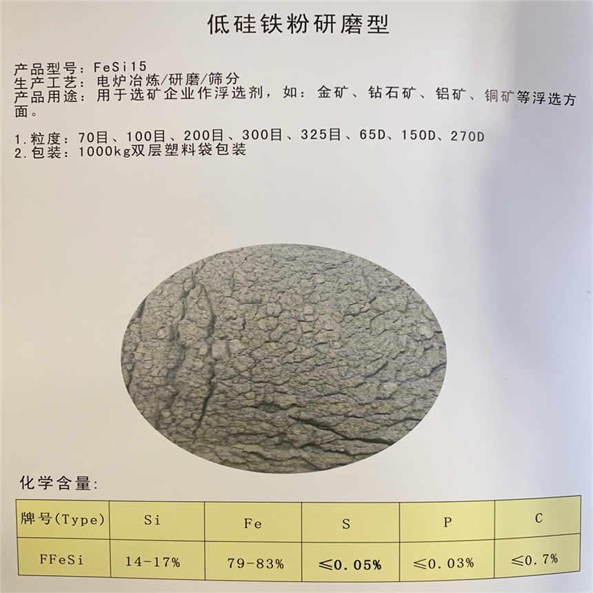 供應出口外貿(mào)選礦低硅鐵粉型號270D