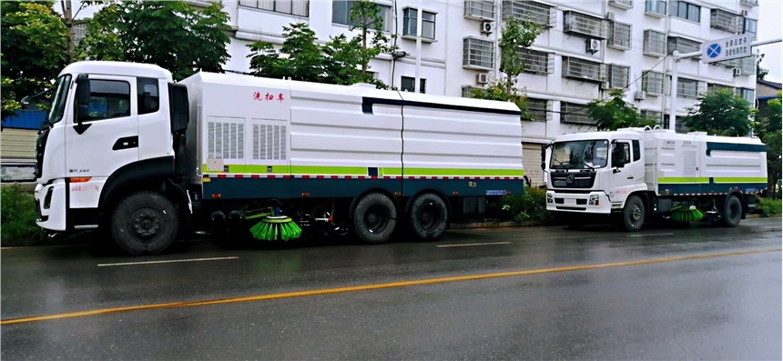 東風(fēng)天錦高壓清洗掃路車 16立方洗掃車 高壓路面沖洗車的