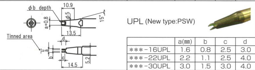 上海焊錫機(jī)器人工廠供應(yīng)阿波羅Apollo自動(dòng)焊錫機(jī)烙鐵頭DS-22PSW11-F-AZ