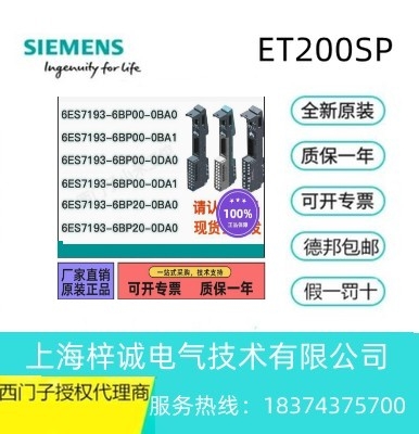 6ES7193-6BP00-0DA1 西門子 ET 200SP， 基礎(chǔ)單元 底座 現(xiàn)貨供應(yīng)