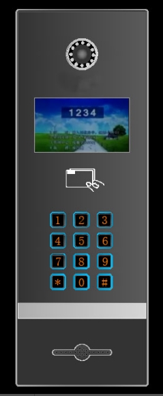 江西贛州4.3寸彩屏樓宇可視對(duì)講主機(jī)