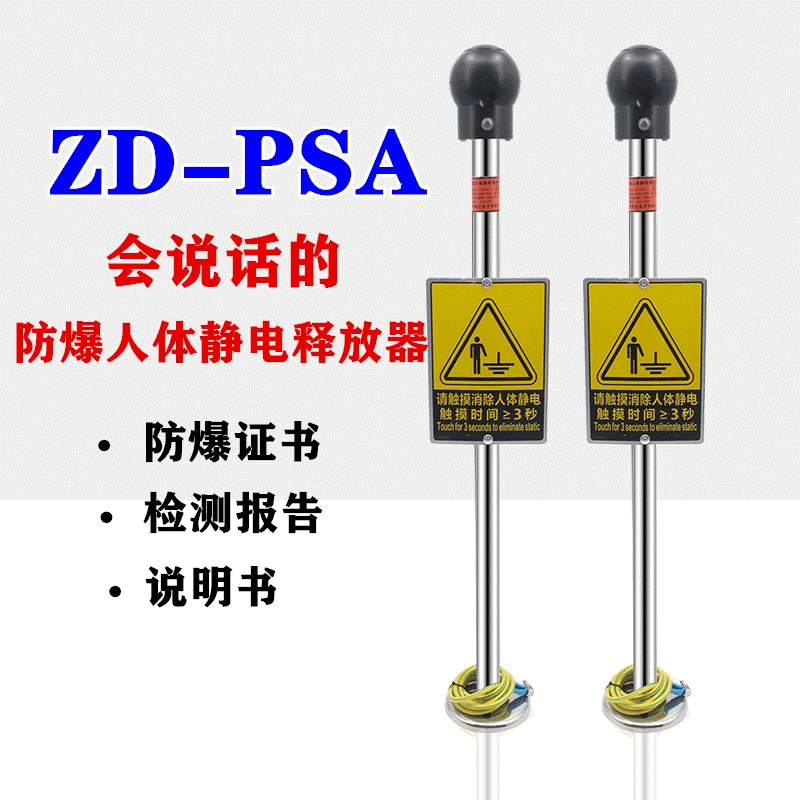 ZD-PSA聲光報警人體靜電釋放器除靜電人體靜電消除器