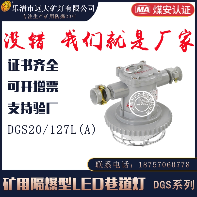 圓形巷道燈DGS20/127L系列 吊掛式LED防爆照明燈 隔爆型LED防爆燈