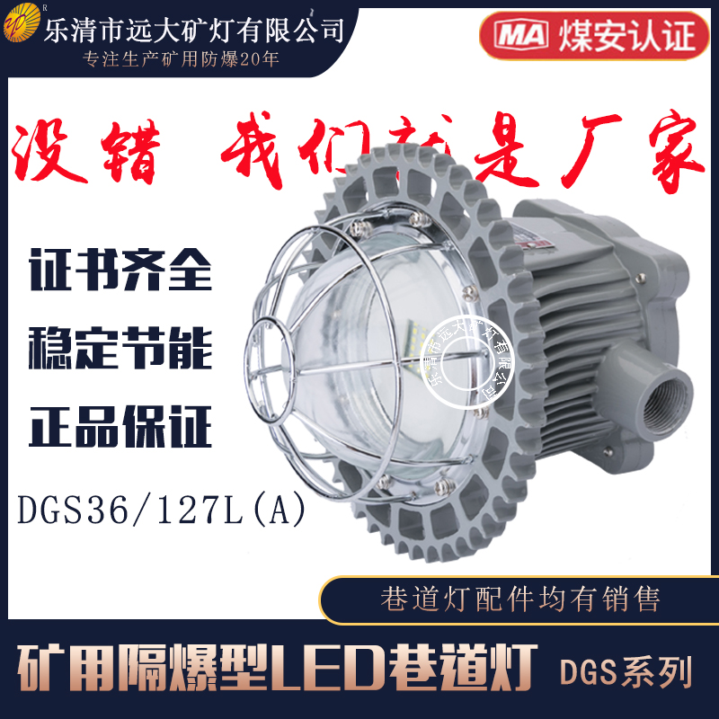 制造巷道燈廠家DGS36/127L(A) 礦用隔爆型LED巷道燈 36W127V