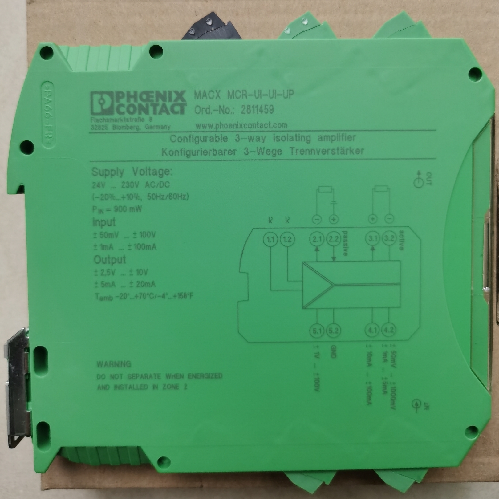 菲尼克斯隔離器2864422信號變送器MINI MCR-SL-RPS-I-I轉(zhuǎn)換器現(xiàn)貨特價(jià)