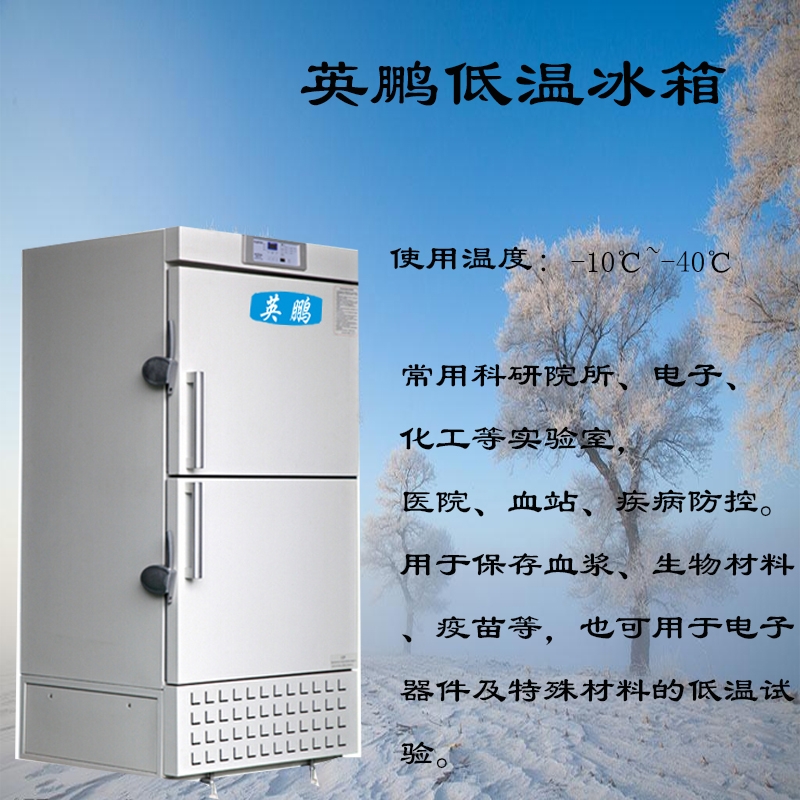 淄博-40℃雙門低溫冰箱，英鵬-40℃雙門低溫冰箱