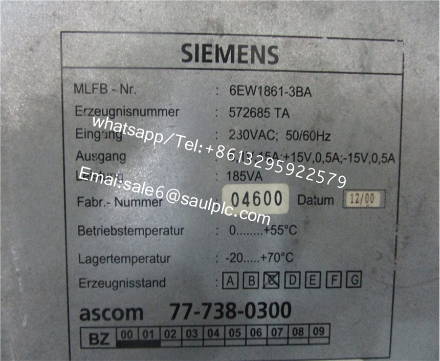 SIEMENS 6EW1861-3BA