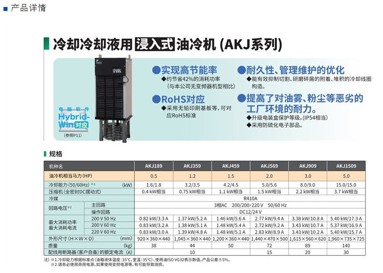 淮安大金油冷機(jī)AKZ568代理商價(jià)格