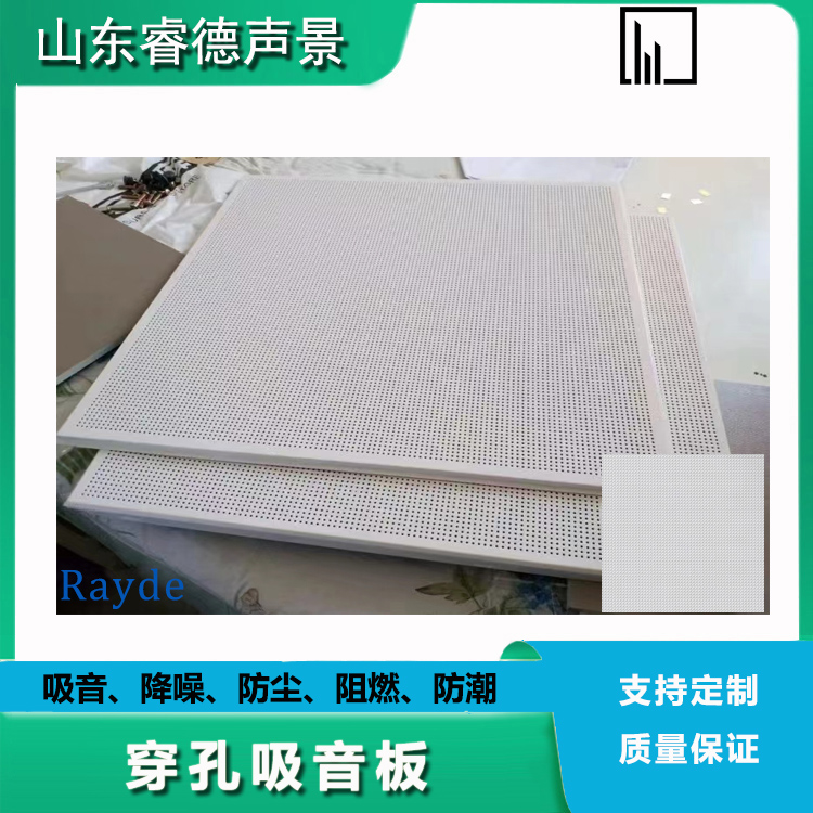 rayde 穿孔吸音板 會(huì)議室展廳防塵阻燃降噪 鋁扣板吸聲吊頂 款式多