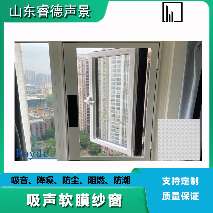 rayde 透明吸聲防塵紗窗 空氣凈化吸音降噪防火阻燃軟膜 支持定制