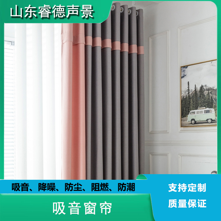 RAYDE 家用專業(yè)吸音窗簾2023款免打孔臥室隔音降噪簾