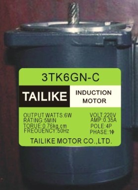 INDUCTION MOTOR 馬達 TAILIKE 電機