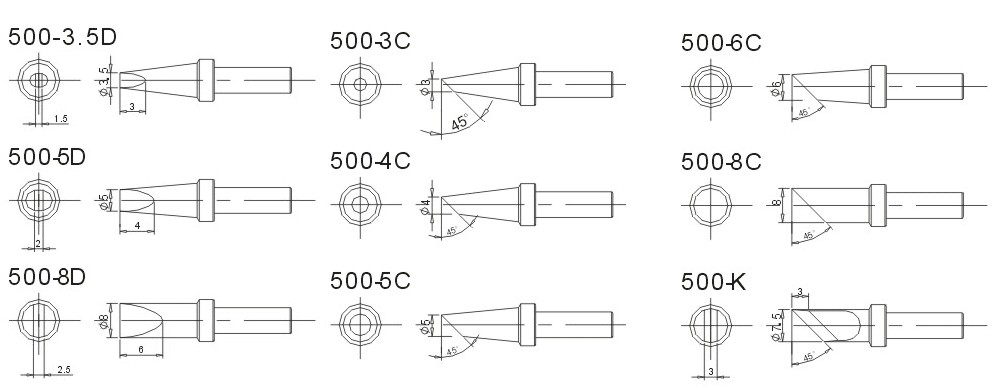 150W烙鐵頭500-B烙鐵頭