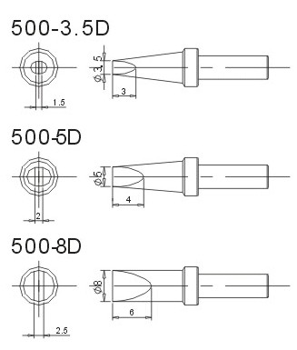 500-5D無鉛烙鐵頭