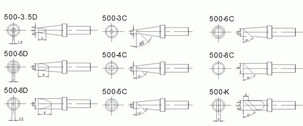 500-8C烙鐵頭