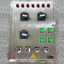 防爆配電箱總回路80A/4P，分開關(guān)IC65-D25A/3P,防爆等級IICT4