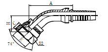 45°美制JIC內(nèi)螺紋74°內(nèi)錐面