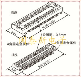 供應(yīng)AXT560124 板對板連接器