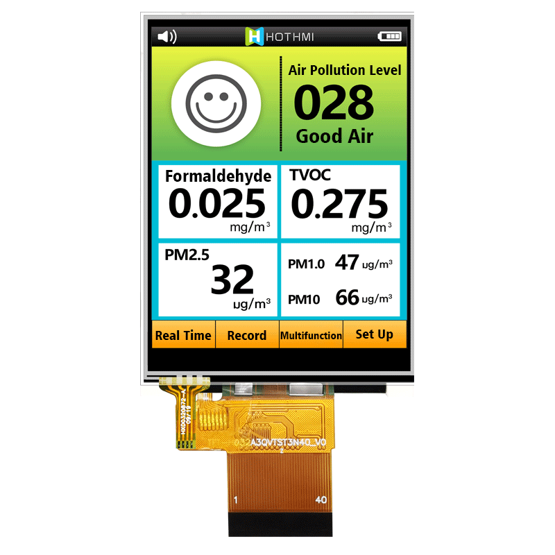 3.2寸彩屏 240x320 TFT 液晶模組煤礦用噪聲檢測儀顯示屏