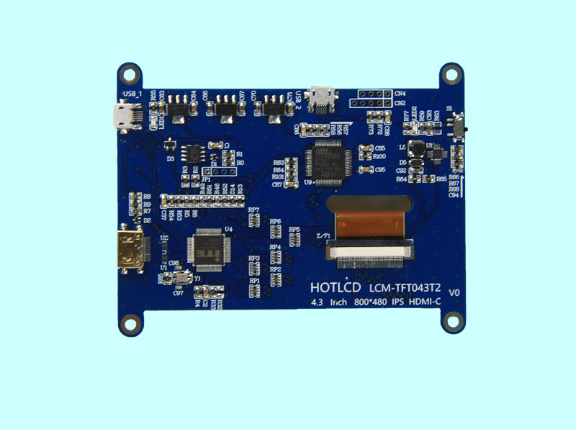 4.3寸TFT800*480分辨率安防監(jiān)視器電磁流量計(jì)顯示屏HDMI接口4.3寸TFT豎屏