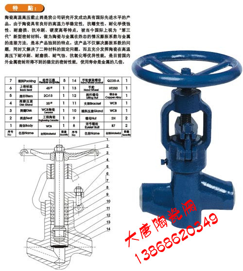 陶瓷截止閥J61TC