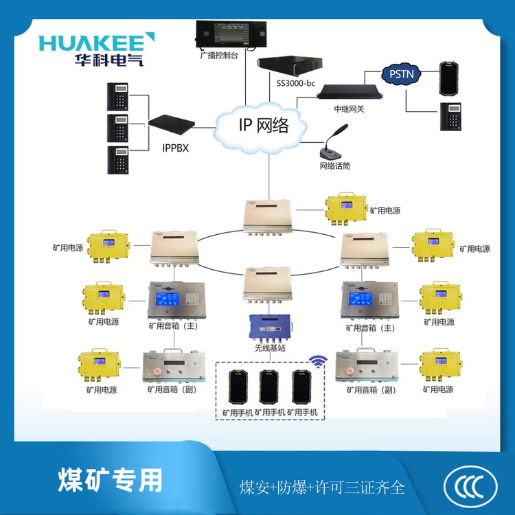KT190(A)礦用廣播通信系統(tǒng)支持語音對講可以遠(yuǎn)程視頻對講