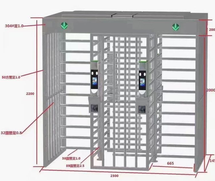 工地單雙門全高轉(zhuǎn)閘人臉識別門禁系統(tǒng)半高轉(zhuǎn)閘滾閘門閘機(jī)