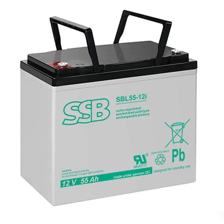 SBL55-12i德國(guó)SSB機(jī)房系統(tǒng)蓄電池12V55AH直流供電