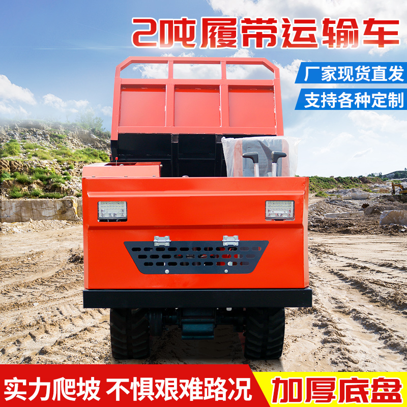 2噸農(nóng)用履帶運輸車山區(qū)帶吊車山地履帶車小型座駕式爬山虎