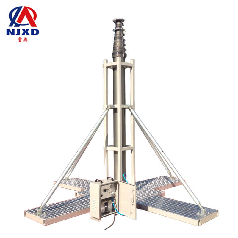 應急通訊基站可移動式通信不用打地基氣動伸縮支架汽車升降桅桿