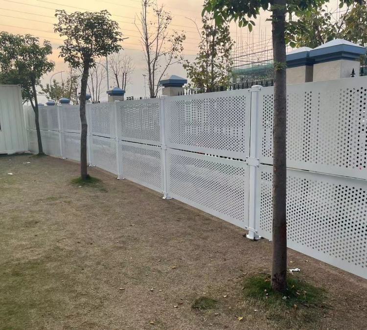 道路施工單層沖孔板圍擋排污工程防風(fēng)烤漆洞洞板圍墻