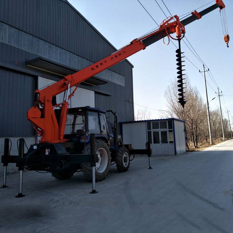 隨車吊挖多功能一體機電桿挖坑立桿一體機拖拉機吊挖一體機萬齊