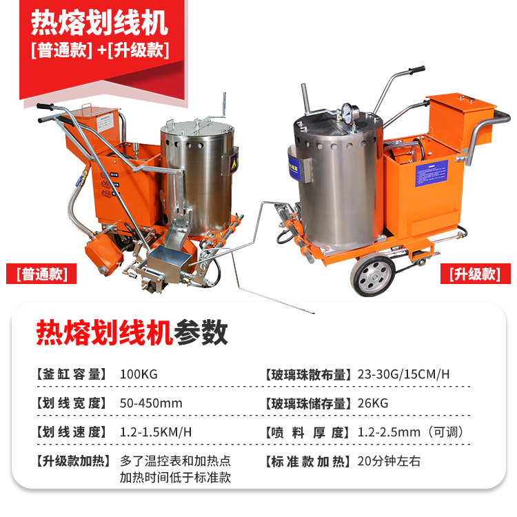 無毛邊小型手推畫線機市政工程路面高速馬路熱熔劃線機