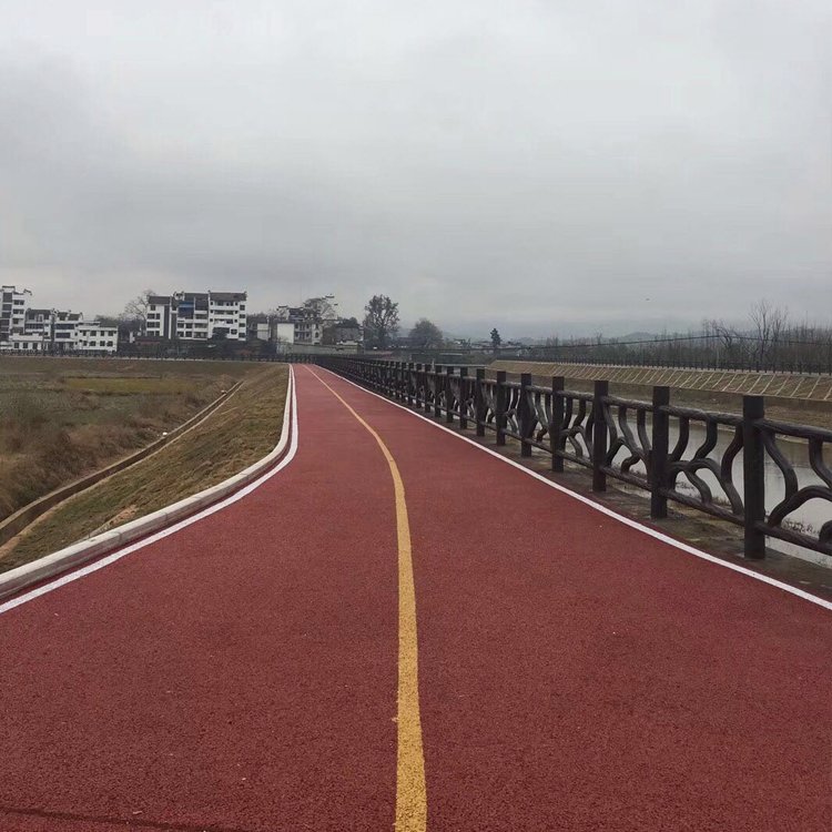 彩色混凝土10厘米生態(tài)透水路面防滑路面瀝青道路施工