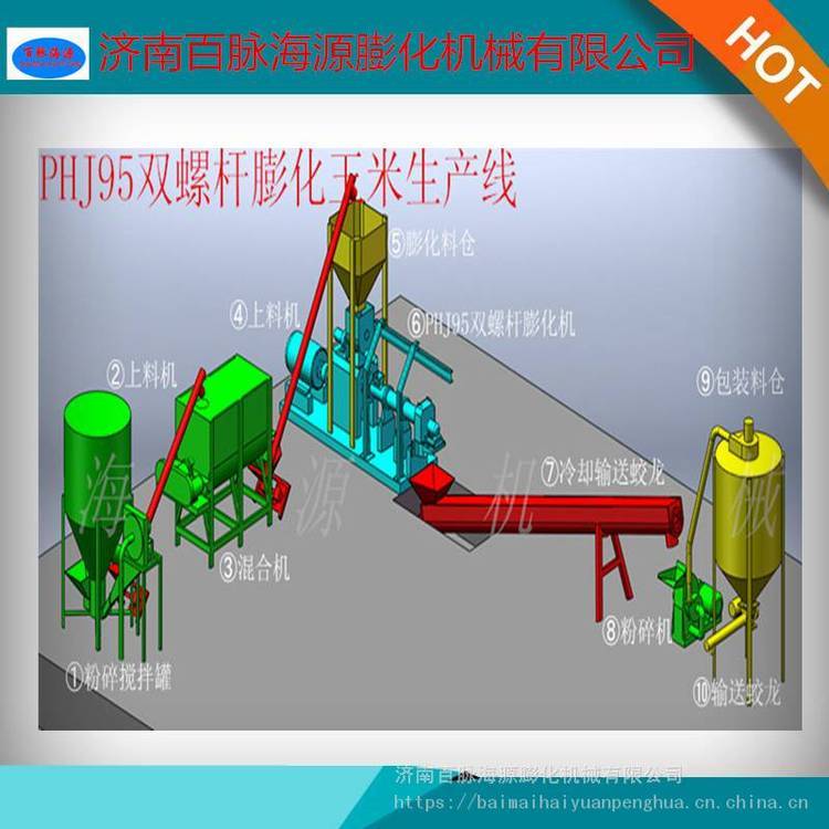玉米飼料膨化機(jī)供應(yīng)貂狐顆粒飼料膨化機(jī)百脈海源制造