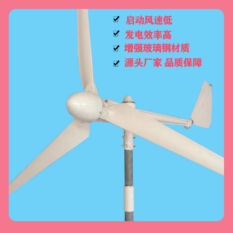 藍(lán)潤小型永磁風(fēng)力發(fā)電機3KW220V家用風(fēng)機安裝簡單