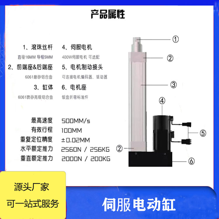 魯?shù)逻B接方式多樣強度高伺服電動缸同步帶DMB