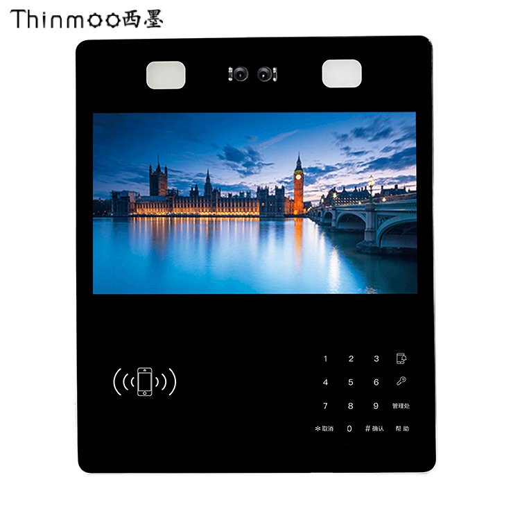 Thinmoo西墨人臉識別門禁一體機廠家遠程\/可視\/密碼\/藍牙