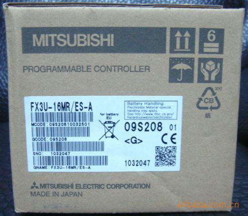 Mitsubishi\/三菱PLCFX3U-16MR\/ES-A可編程控制器