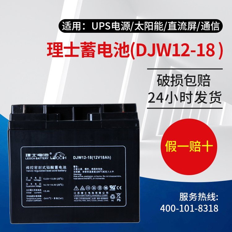 廠家直營理士蓄電池DJW12-18免維護鉛酸電池外接電池EPS直流屏