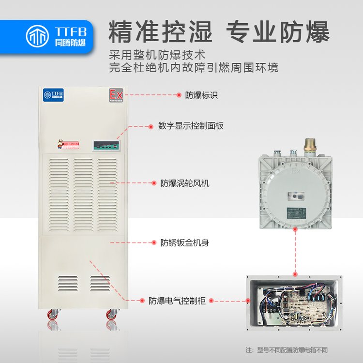 使用簡單運(yùn)行平穩(wěn)易燃易爆場所用工業(yè)防爆除濕機(jī)