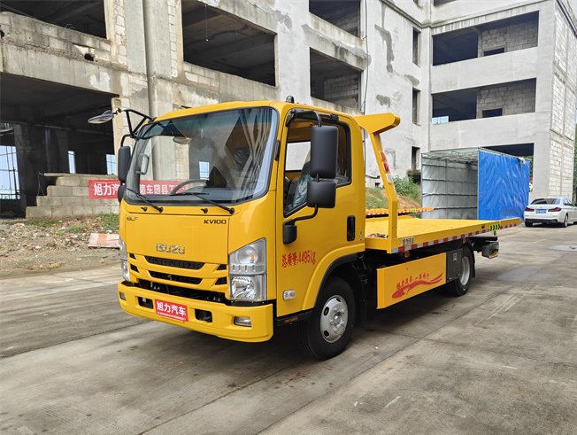 國六藍牌五十鈴KV100清障車定速巡航汽車道路救援