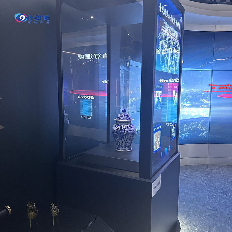 起鴻科技商品3d互動透明展示柜交互觸摸屏源頭廠商售后無憂