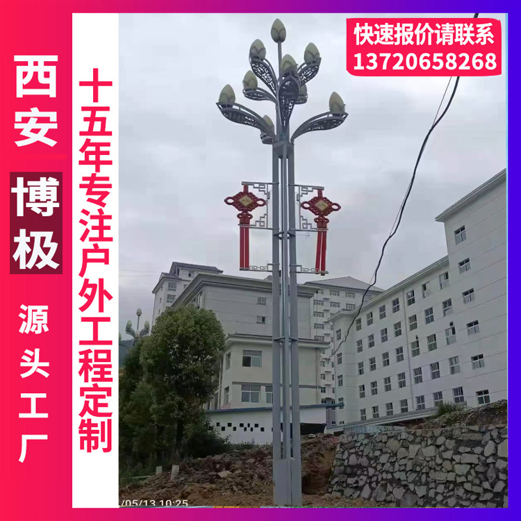 LED中國(guó)結(jié)玉蘭燈喜慶節(jié)日戶外組合燈具照明燈源頭定制道路照明