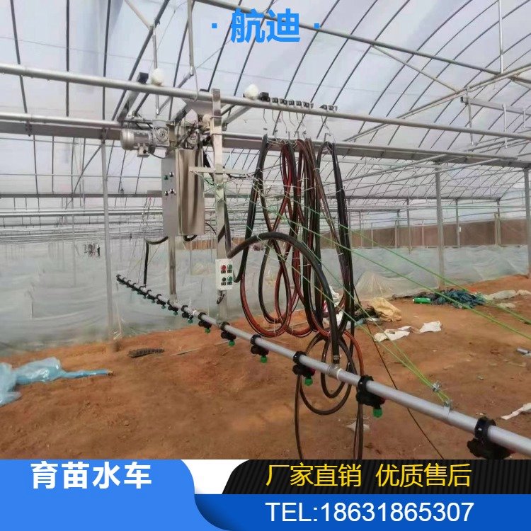 玻璃溫室蔬菜育苗噴灌設(shè)備雙軌懸掛式移動噴灌機(jī)廠家供應(yīng)售后無憂