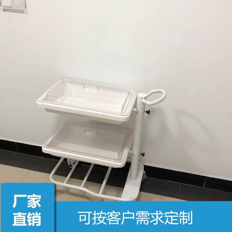 醫(yī)用轉運車不銹鋼內(nèi)窺鏡周轉車運送托盤小推車