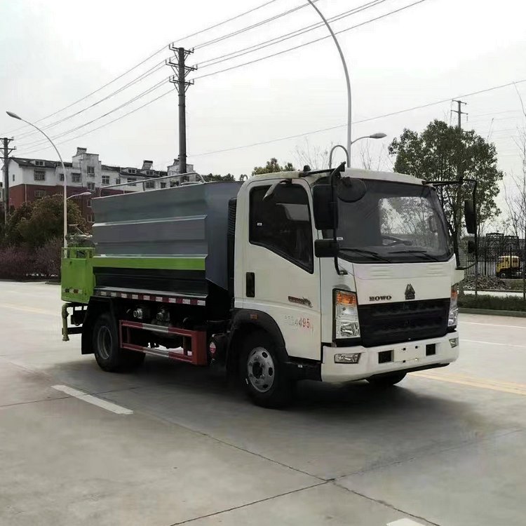 重汽豪沃藍(lán)牌7噸灑水車C本可開的7方5噸多功能抑塵車噴灑車