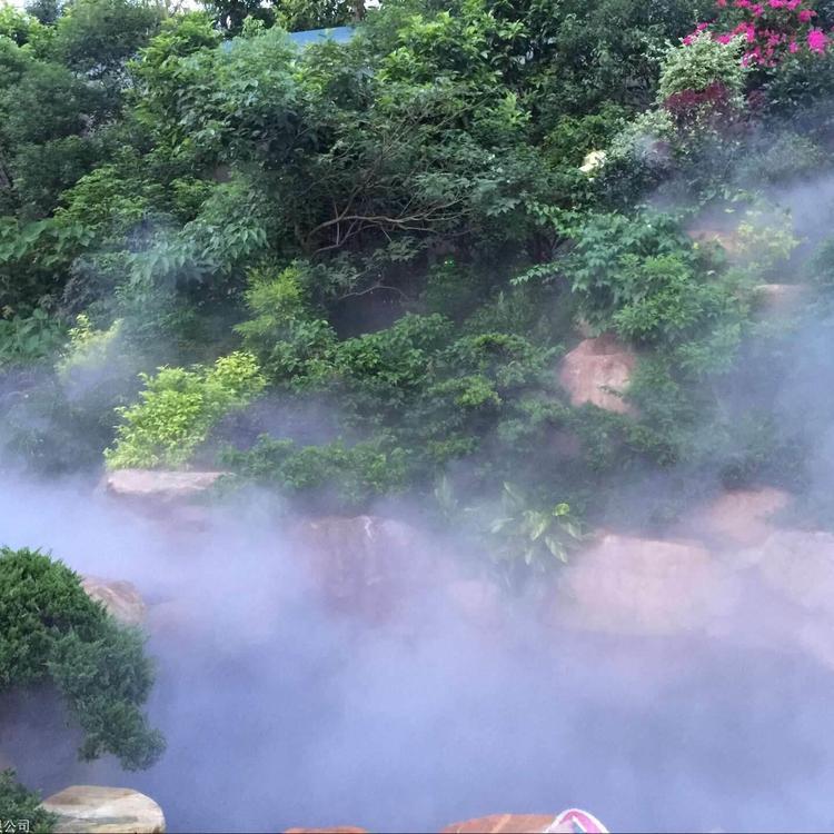 人工景觀造霧公園人工湖噴霧造景河道造霧高壓設(shè)備米孚科技