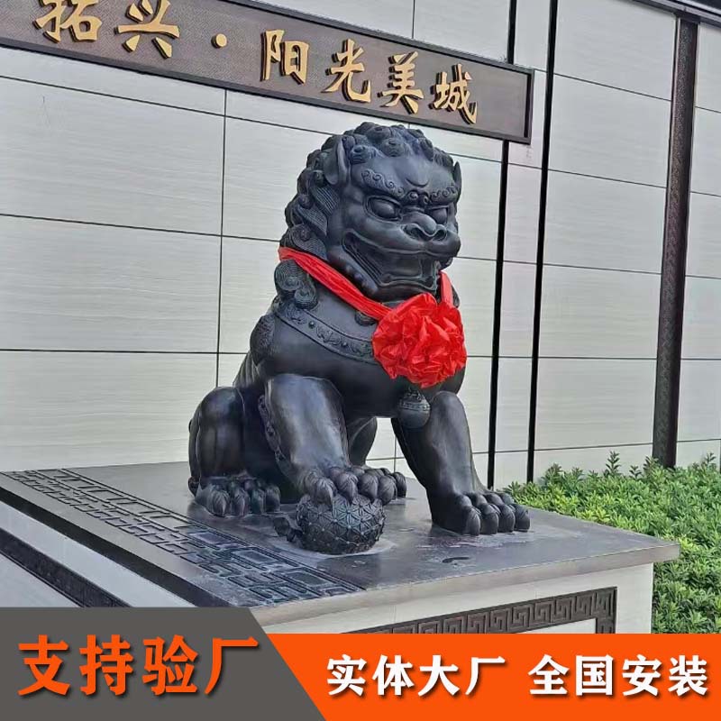 鑄銅獅子雕塑天安門獅子動物銅雕塑門口擺件制作工廠實體廠家